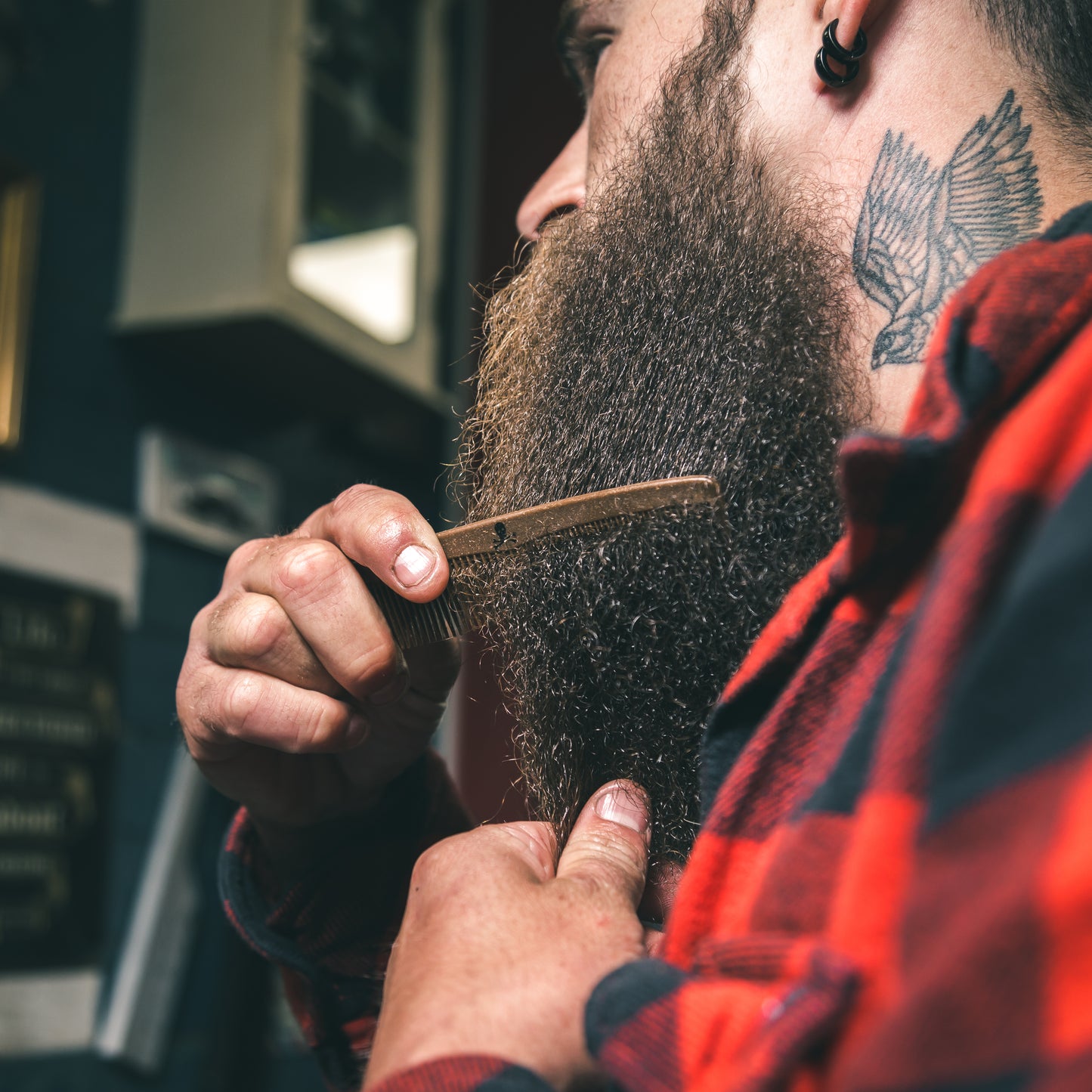 Liquid Wood Beard and Mo' Comb