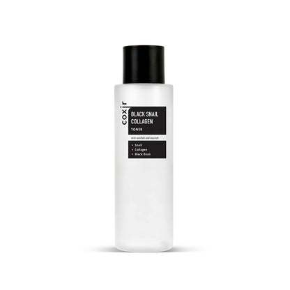 Coxir Black snail collagen toner Toneris su sraigių mucinu ir kolagenu
