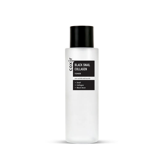 Coxir Black snail collagen toner Toneris su sraigių mucinu ir kolagenu
