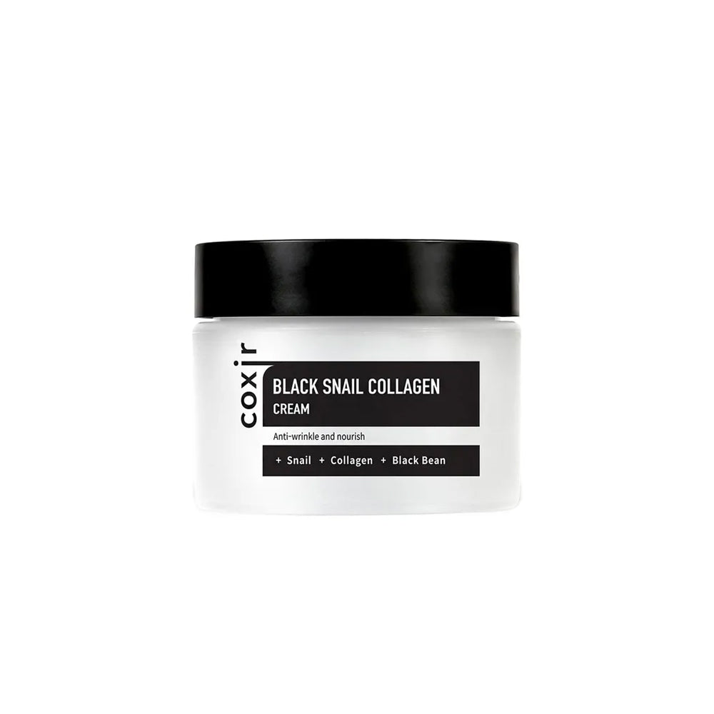 Coxir Black snail collagen cream veido kremas su sraigių mucinu ir kolagenu
