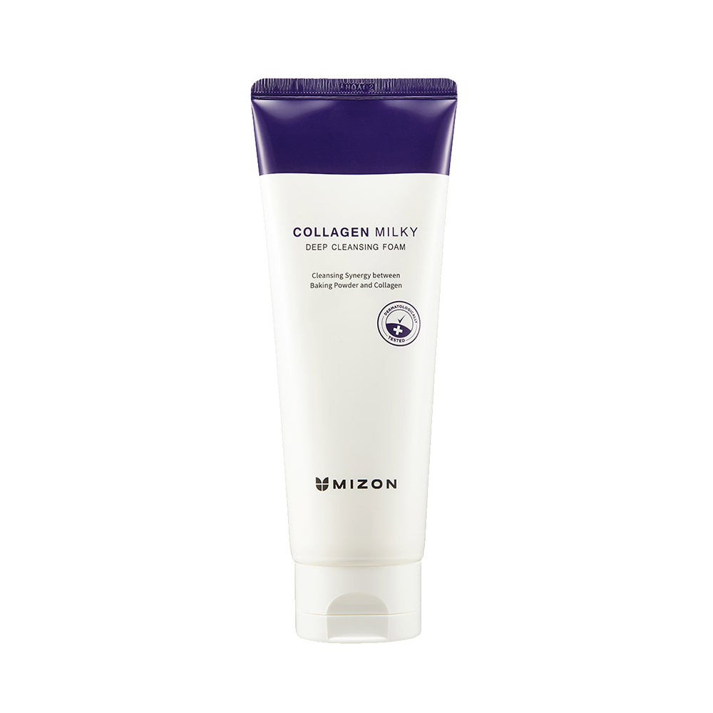 Mizon Collagen milky deep cleansing foam Valančios veido putos su kolagenu