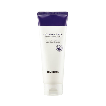 Mizon Collagen milky deep cleansing foam Valančios veido putos su kolagenu