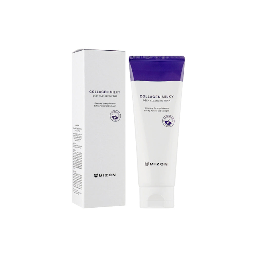 Mizon Collagen milky deep cleansing foam Valančios veido putos su kolagenu