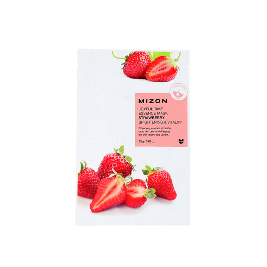 Mizon Joyful time essence mask strawberry lakštinė veido kaukė su braškėmis
