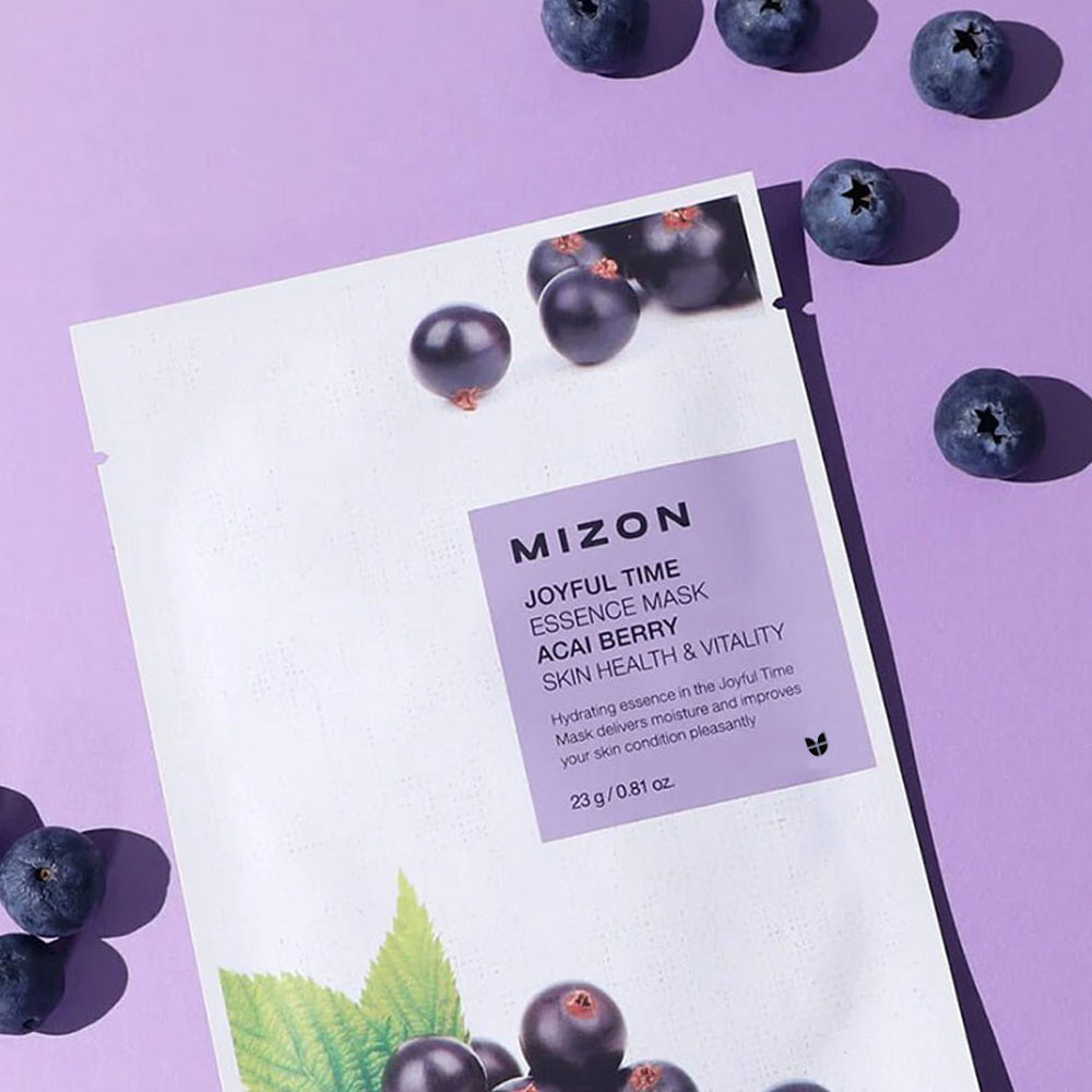 Mizon Joyful time essence mask acai berry lakštinė veido kaukė su acai uogomis